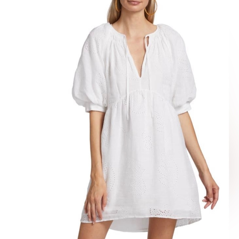 Frame puff-sleeve minidress